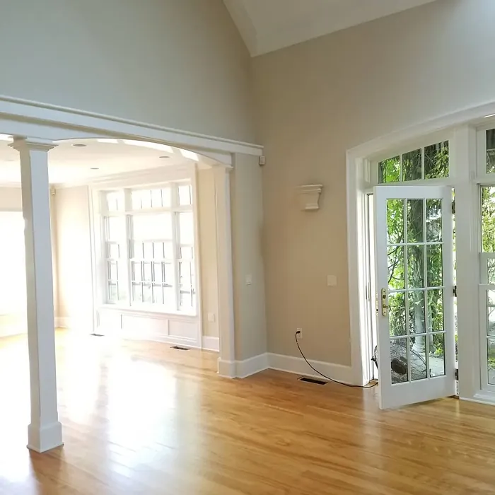 Benjamin Moore Manchester Tan hallway interior