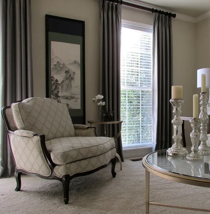 Benjamin Moore Manchester Tan living room interior