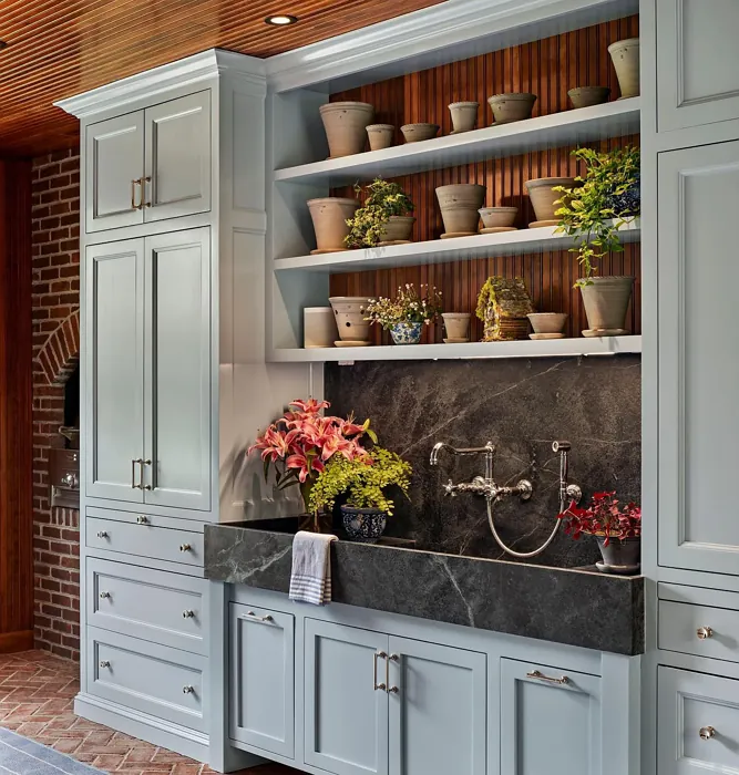 Manor Blue Painted Cabinets