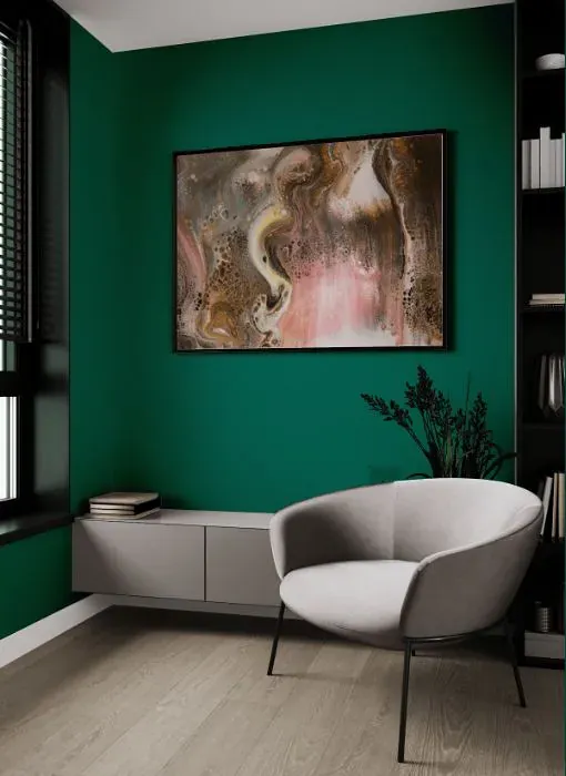 Benjamin Moore Manor Green living room