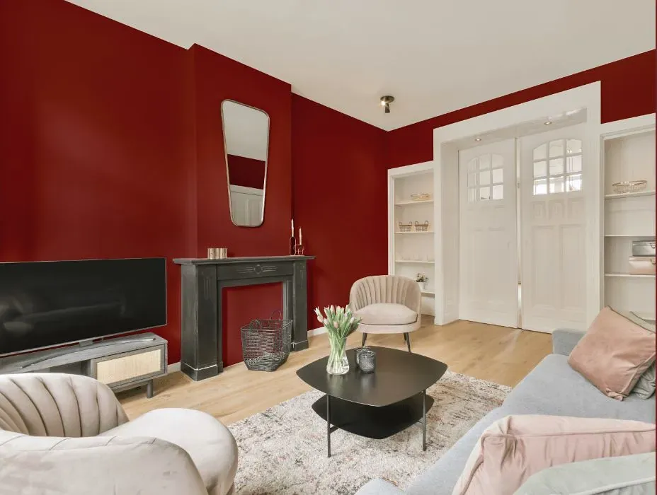 Benjamin Moore Maple Leaf Red victorian house interior