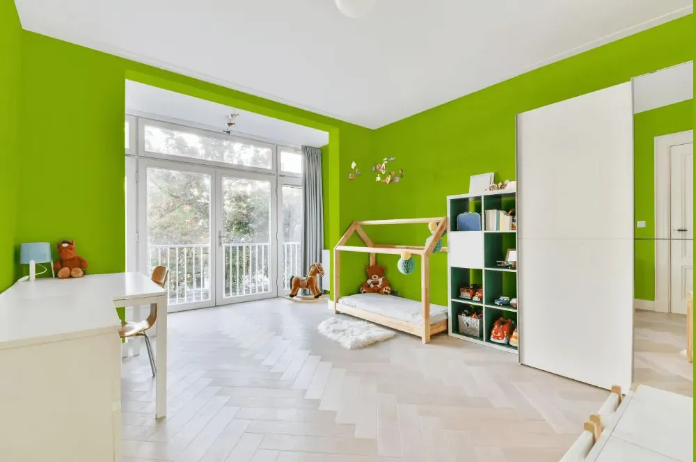 Benjamin Moore Margarita kidsroom interior, children's room