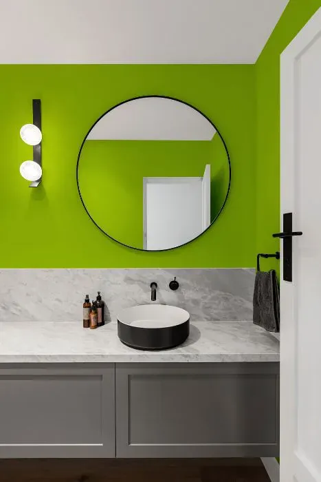 Benjamin Moore Margarita minimalist bathroom