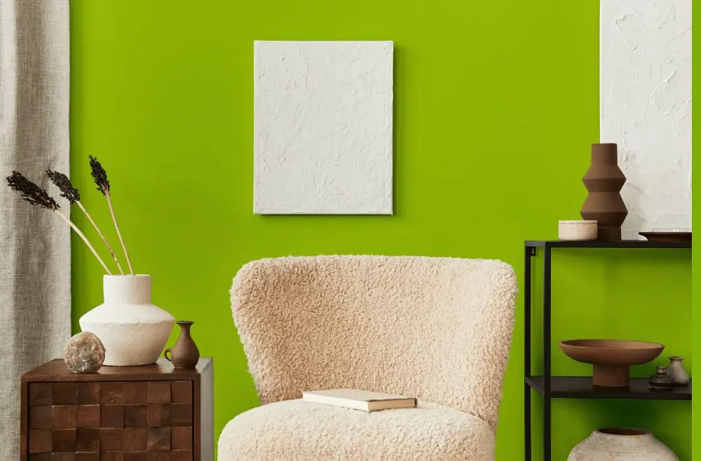 Benjamin Moore Margarita living room interior