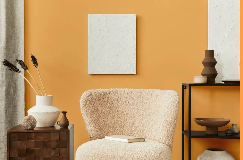 Benjamin Moore Marmalade living room interior