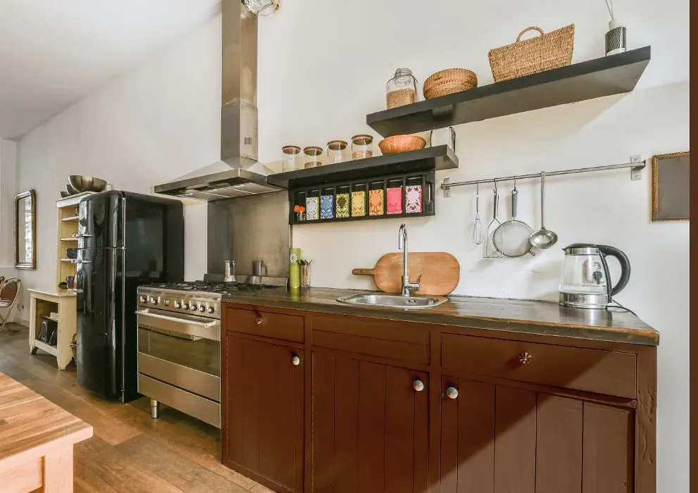Benjamin Moore Marsh Brown kitchen cabinets