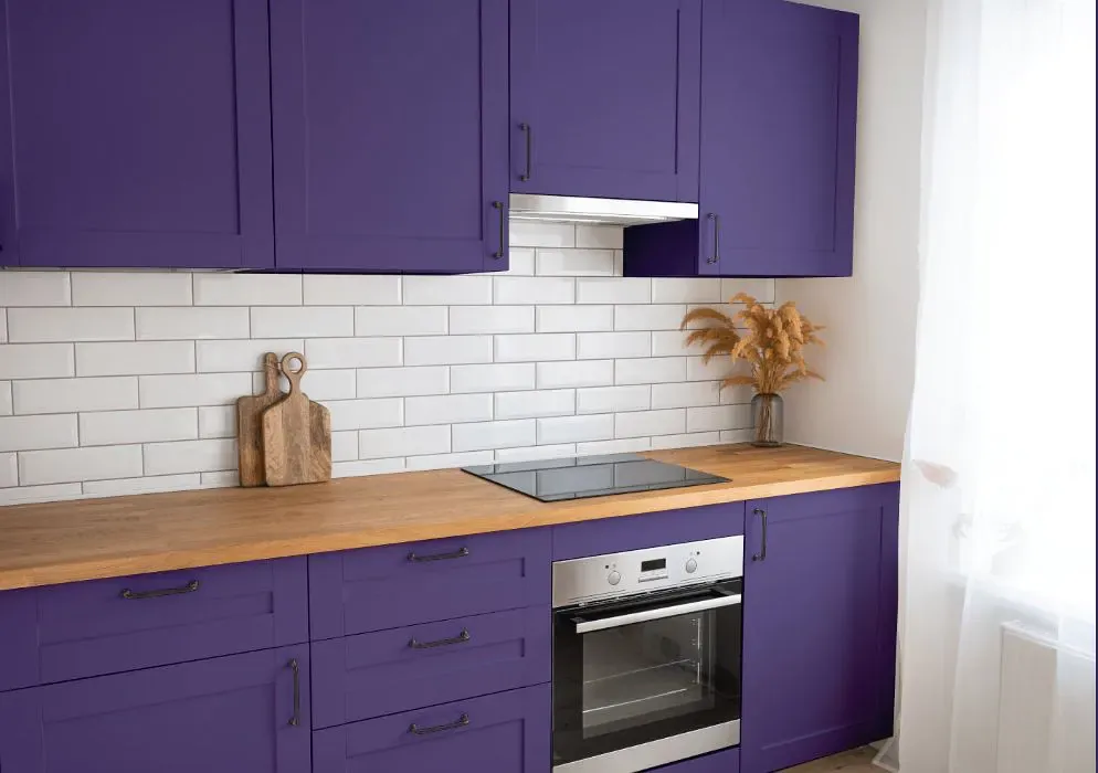 Benjamin Moore Mauve Bauhaus kitchen cabinets