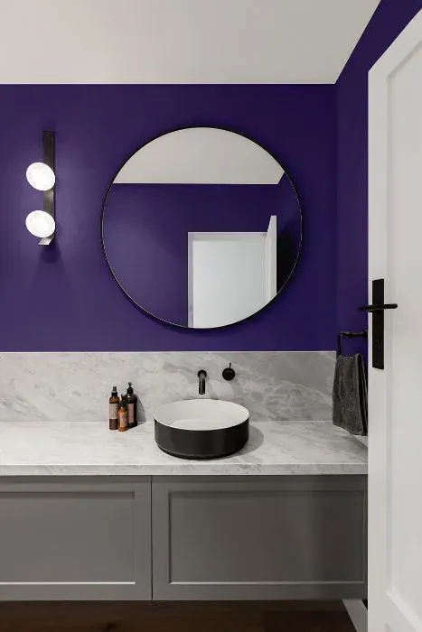 Benjamin Moore Mauve Bauhaus minimalist bathroom