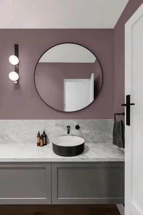 Benjamin Moore Mauve Blush minimalist bathroom