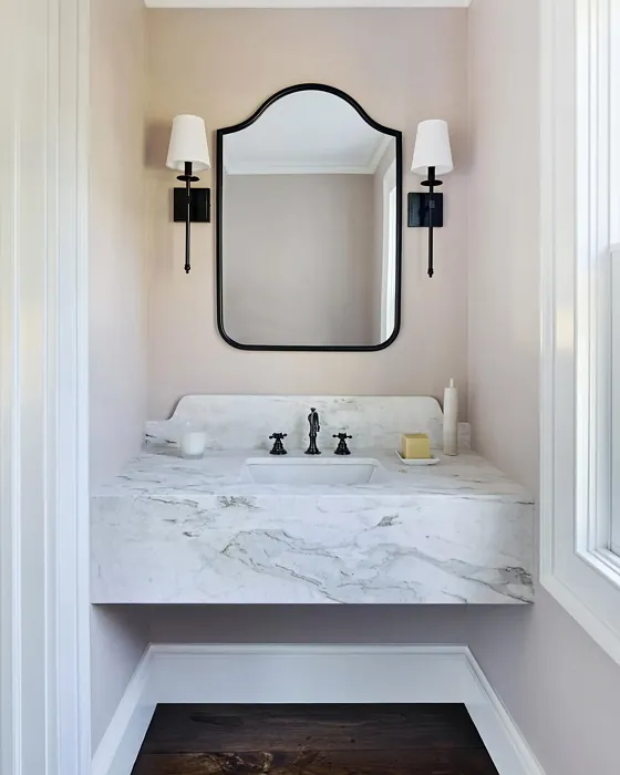 Benjamin Moore Meadow Pink Bathroom