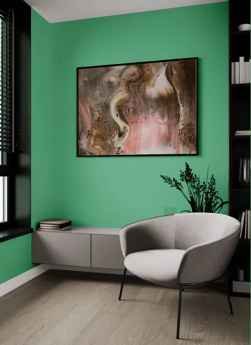 Benjamin Moore Meadowlands Green living room