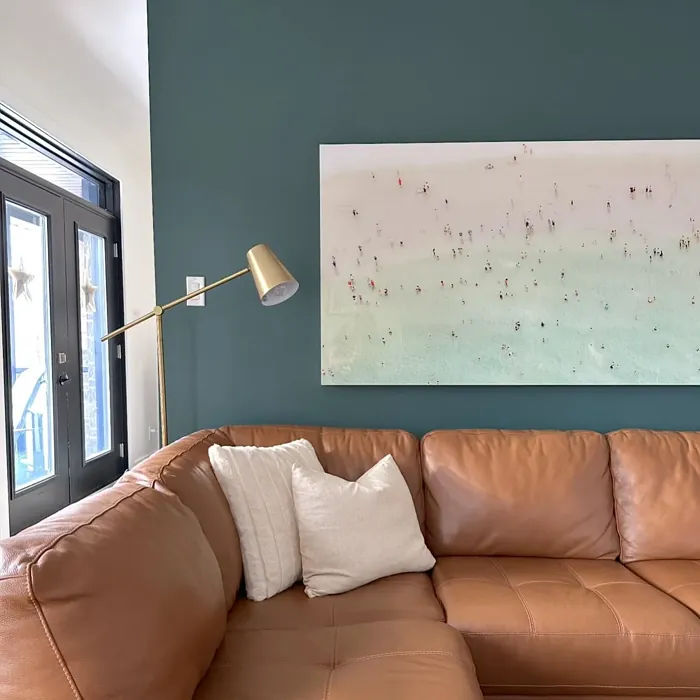 Benjamin Moore Mediterranean Teal living room color