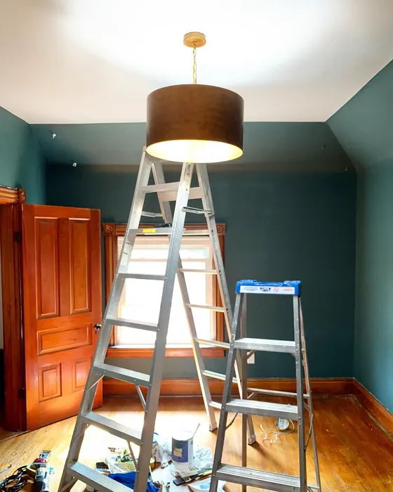 Mediterranean Teal wall paint makeover