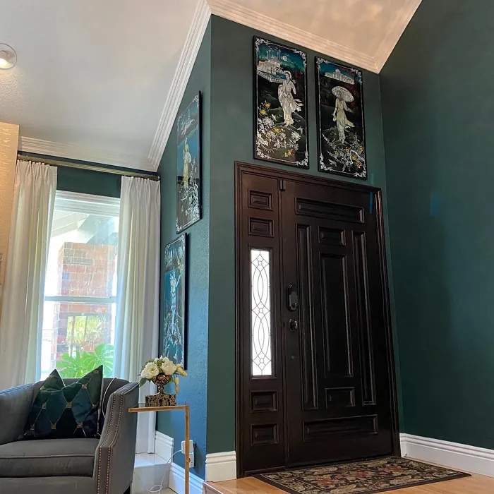 Mediterranean Teal hallway interior