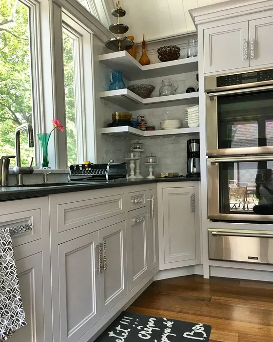 Benjamin Moore Metro Gray kitchen cabinets 