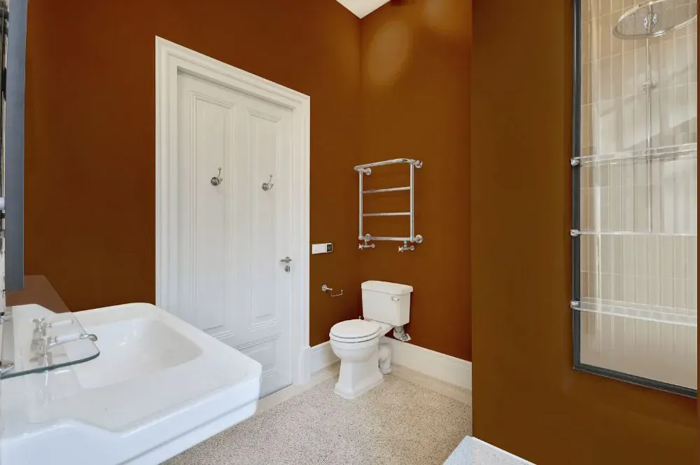 Benjamin Moore Mexican Hot Chocolate bathroom