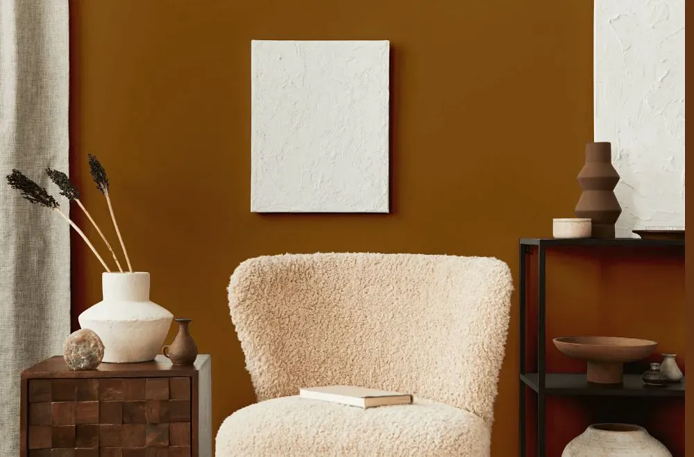 Benjamin Moore Mexican Hot Chocolate living room interior