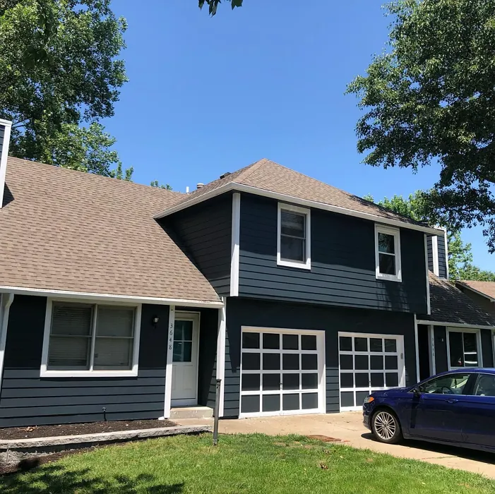 Benjamin Moore Midnight Blue house exterior color