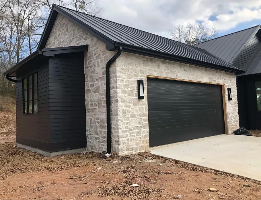 Benjamin Moore Midnight Oil house exterior 