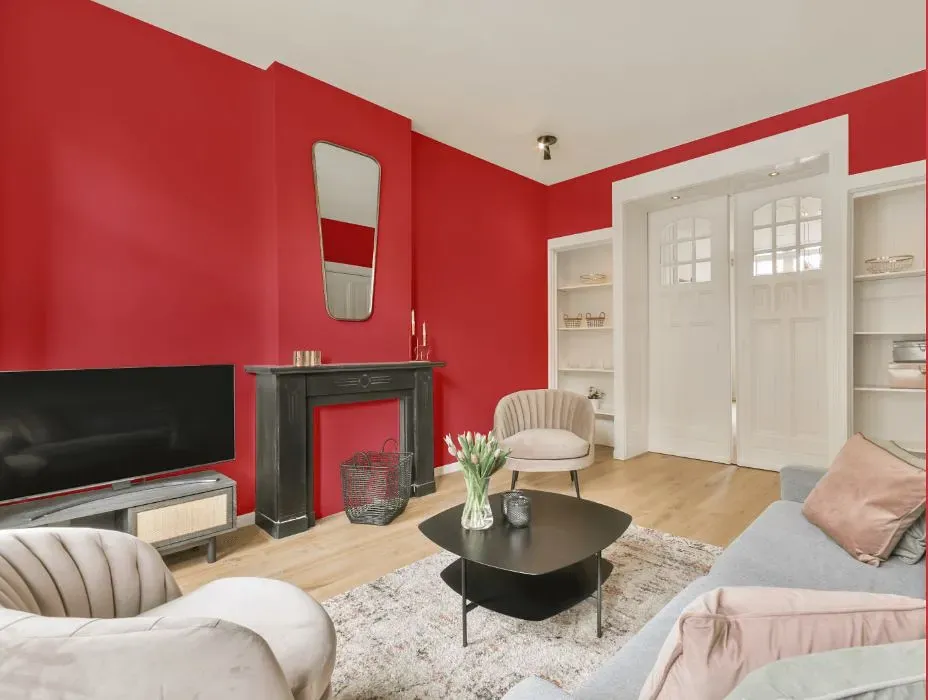 Benjamin Moore Milano Red victorian house interior