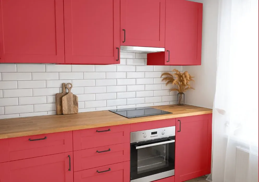 Benjamin Moore Milano Red kitchen cabinets