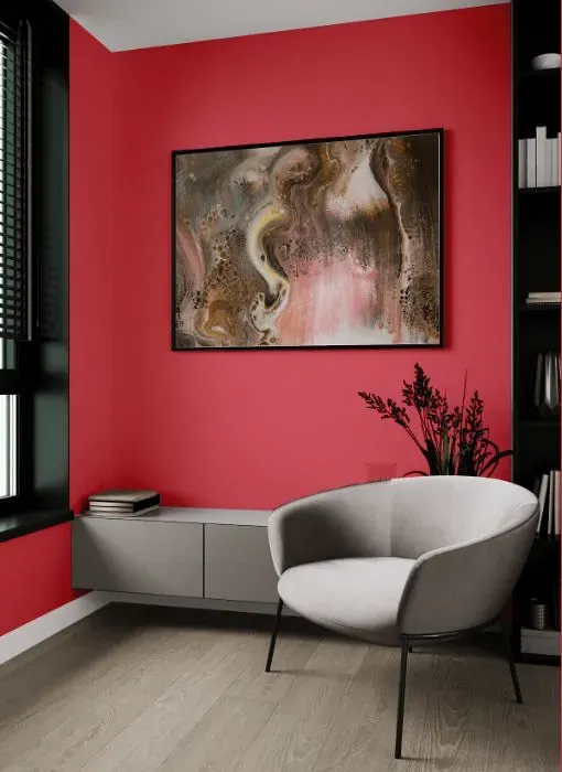 Benjamin Moore Milano Red living room