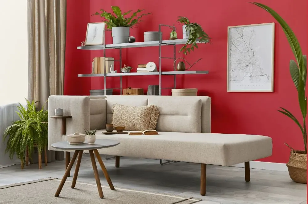 Benjamin Moore Milano Red living room