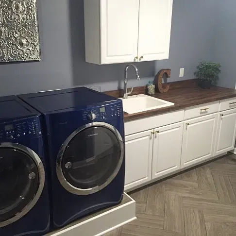 Benjamin Moore Mineral Alloy laundry room 