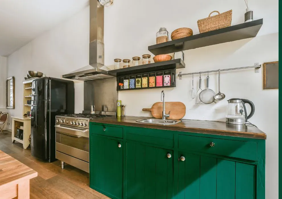Benjamin Moore Ming Jade kitchen cabinets