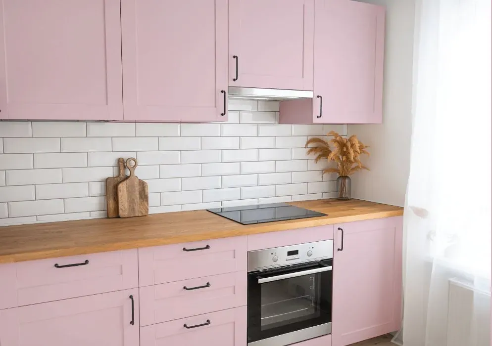 Benjamin Moore Misty Rose kitchen cabinets