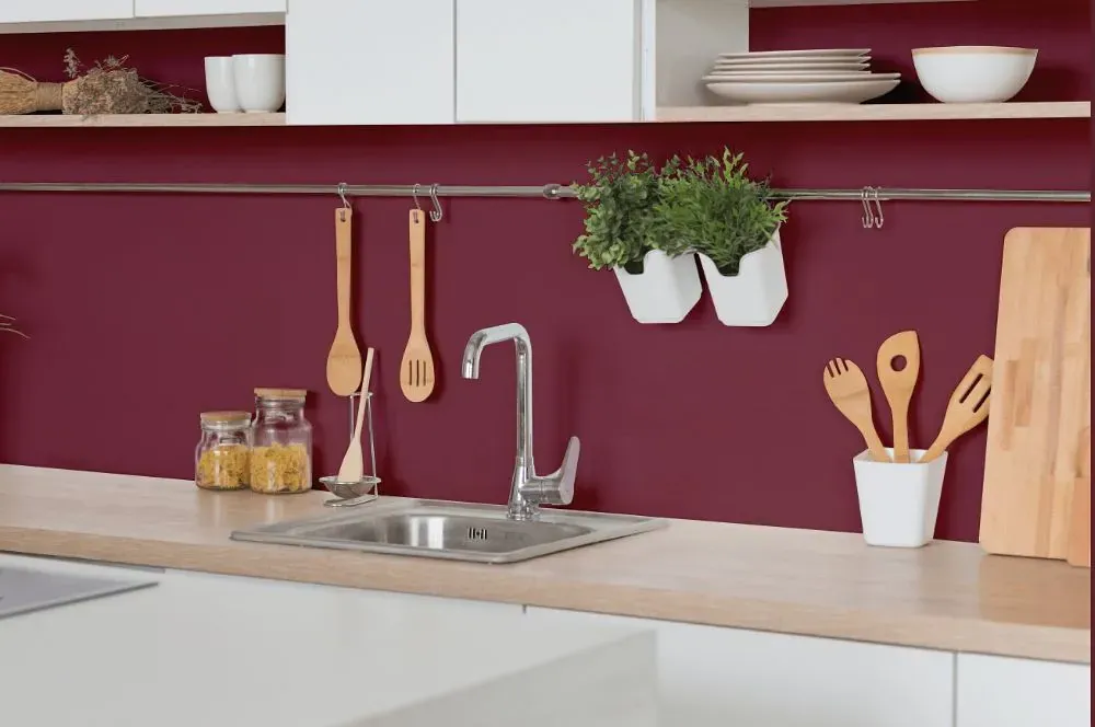 Benjamin Moore Modern Romance kitchen backsplash