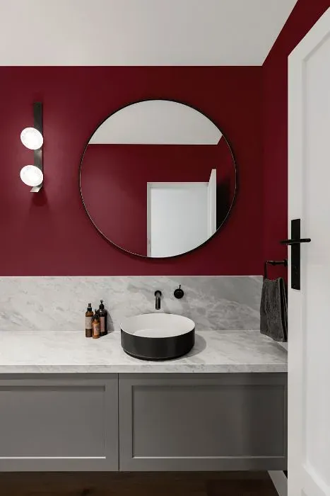 Benjamin Moore Modern Romance minimalist bathroom