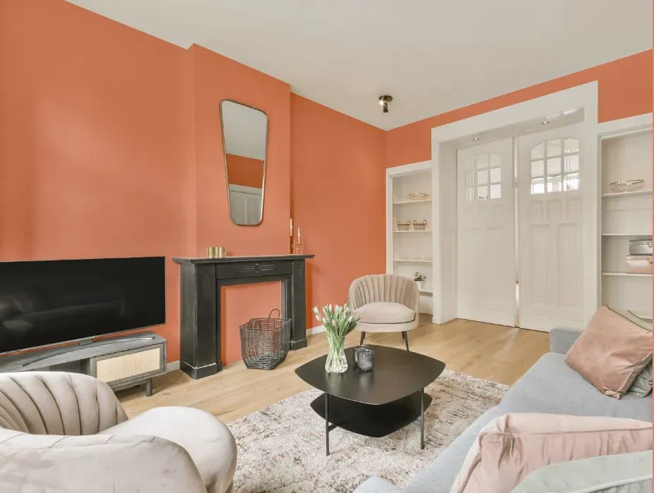 Benjamin Moore Monticello Peach victorian house interior