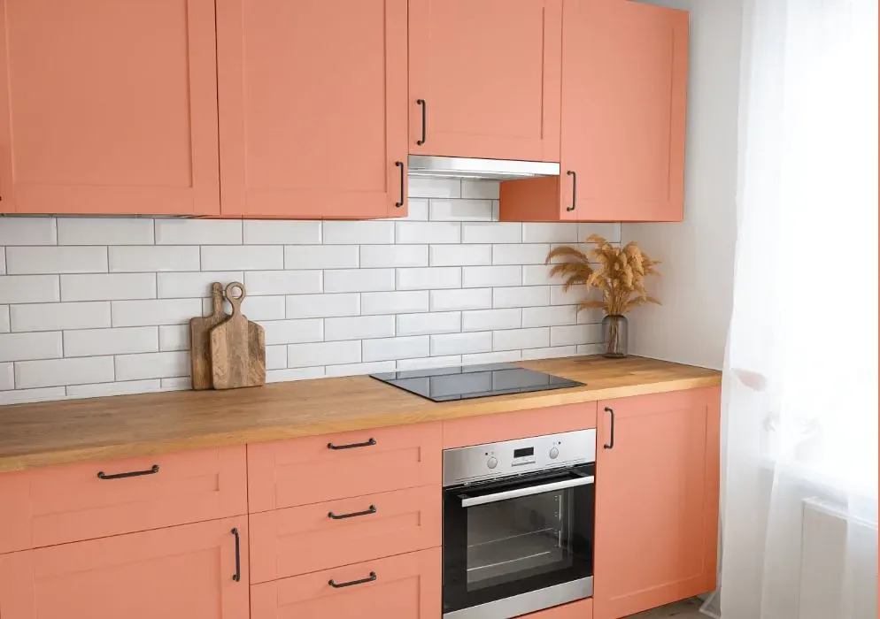 Benjamin Moore Monticello Peach kitchen cabinets