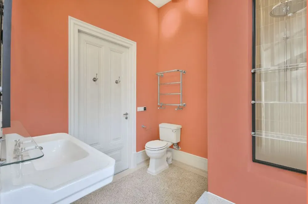 Benjamin Moore Monticello Peach bathroom