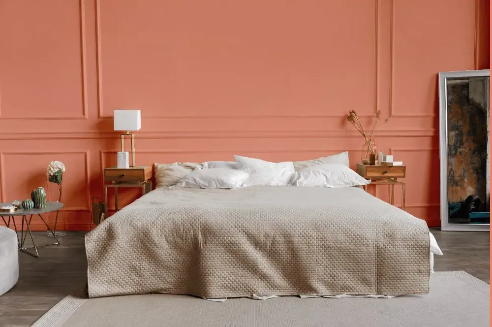 Benjamin Moore Monticello Peach bedroom