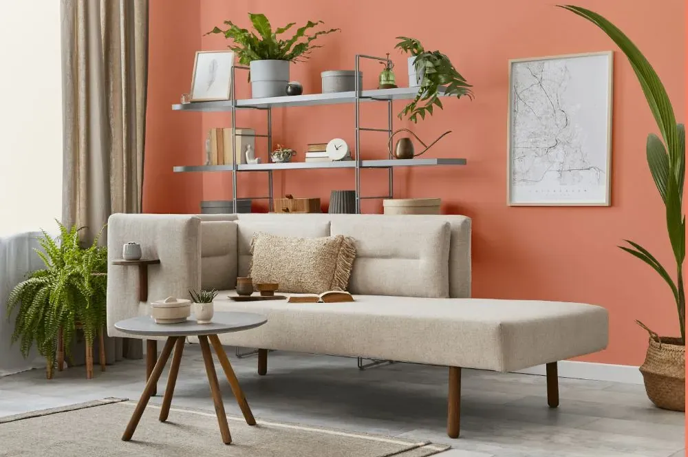 Benjamin Moore Monticello Peach living room