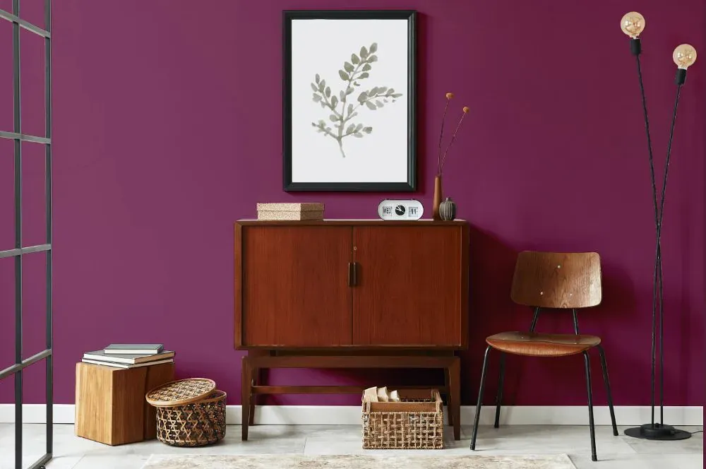 Benjamin Moore Mulberry japandi interior