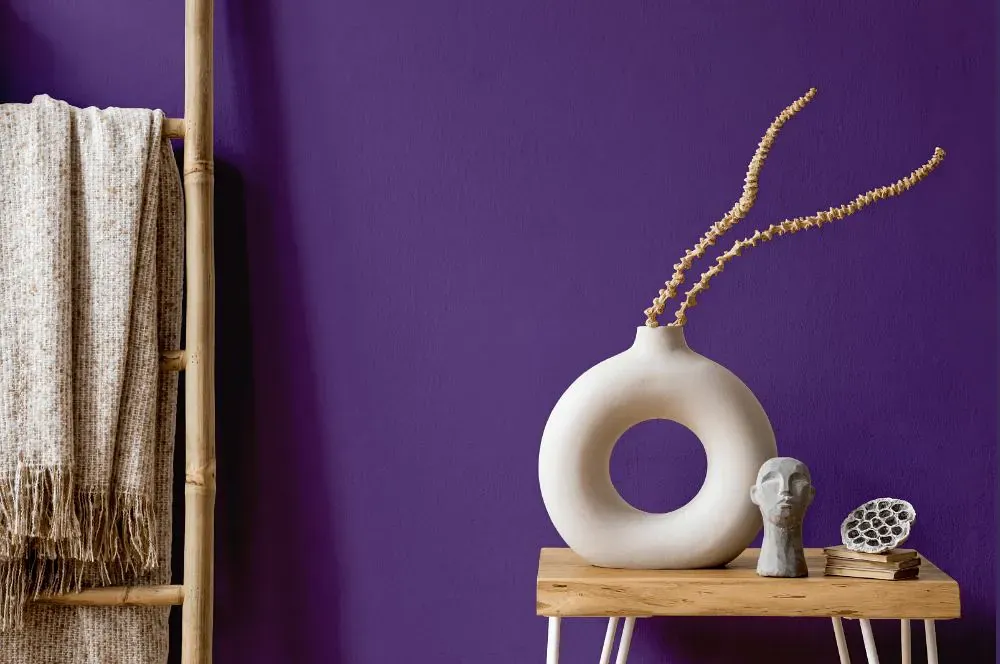 Benjamin Moore Mystical Grape wall