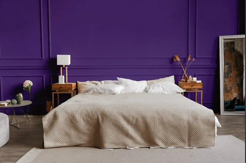 Benjamin Moore Mystical Grape bedroom