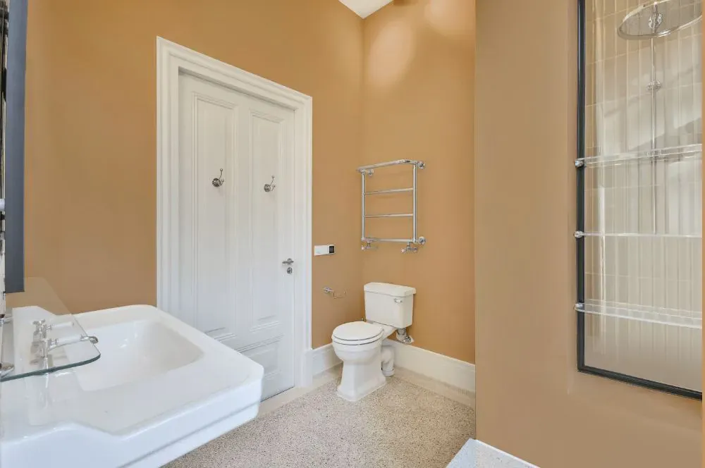 Benjamin Moore Natural Leather bathroom