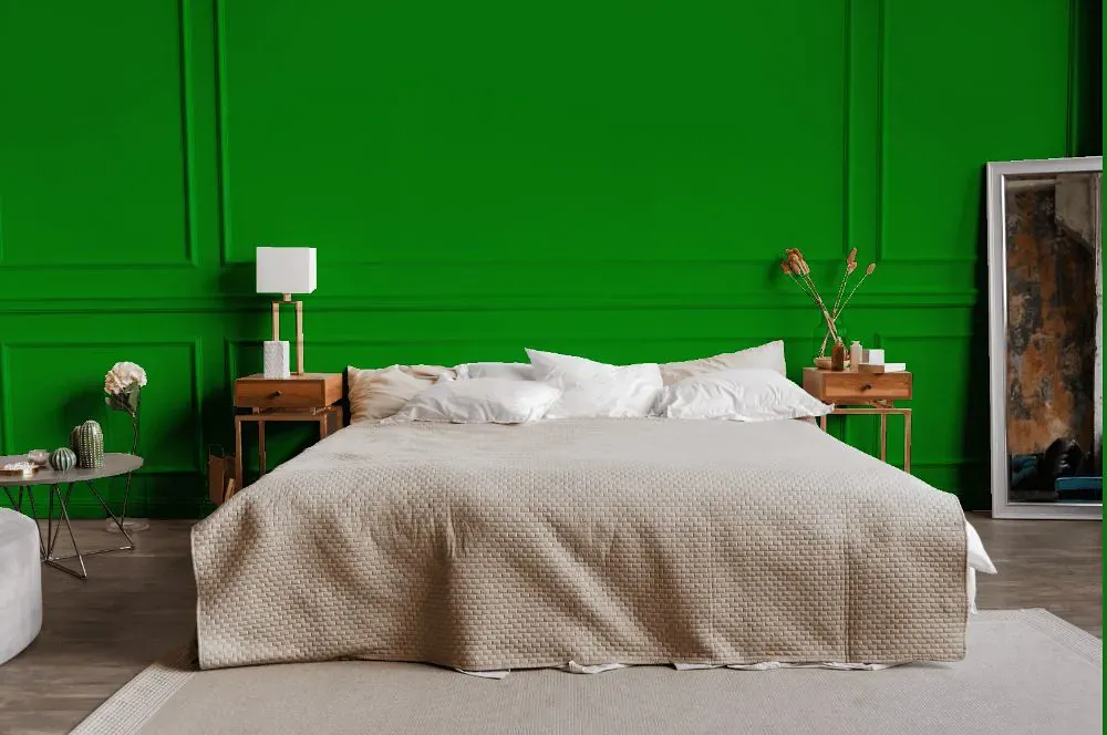 Benjamin Moore Neon Green bedroom