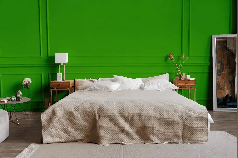 Benjamin Moore Neon Lime bedroom