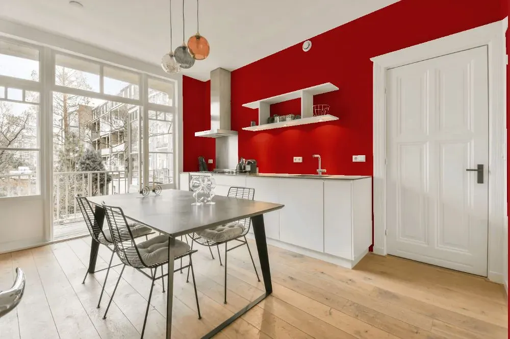 Benjamin Moore Neon Red kitchen review