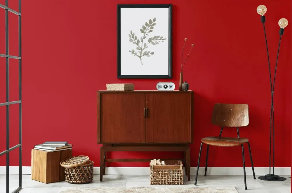 Benjamin Moore Neon Red japandi interior