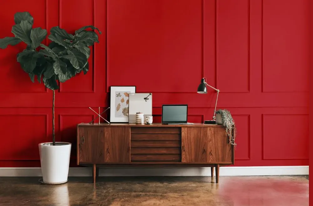 Benjamin Moore Neon Red modern interior