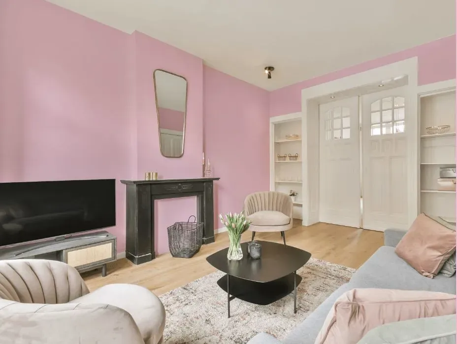 Benjamin Moore Newborn Pink victorian house interior