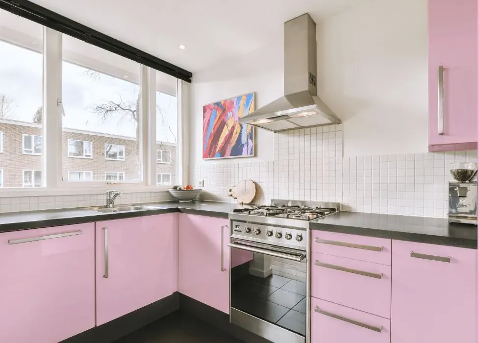 Benjamin Moore Newborn Pink kitchen cabinets