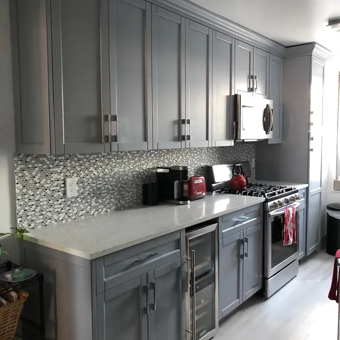 Benjamin Moore Nickel victorian kitchen cabinets color