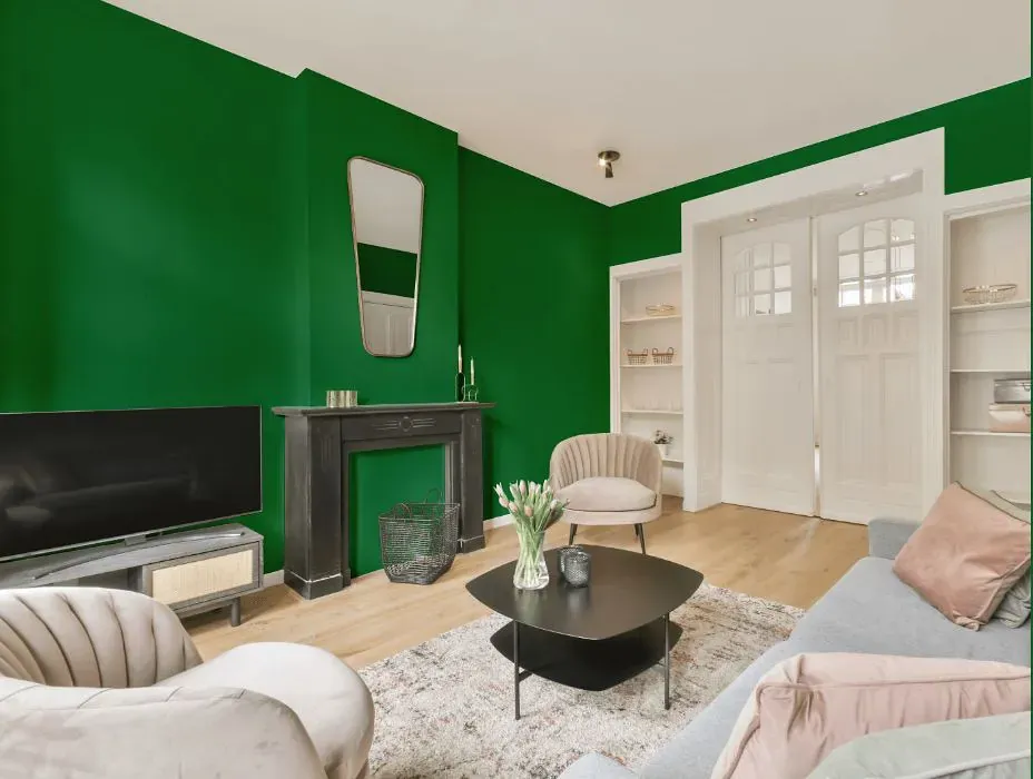 Benjamin Moore Nile Green victorian house interior